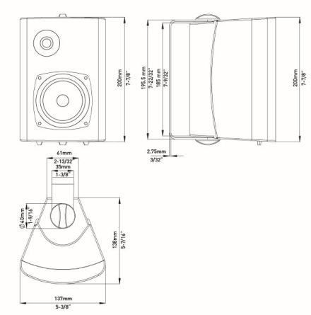 Fusion 4" External Box Speaker Pair