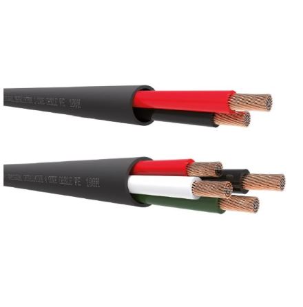 QED PE black UV res 16/2 cable -300m