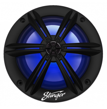 Stinger 6.5" Black Marine Coax with RGB lighting.